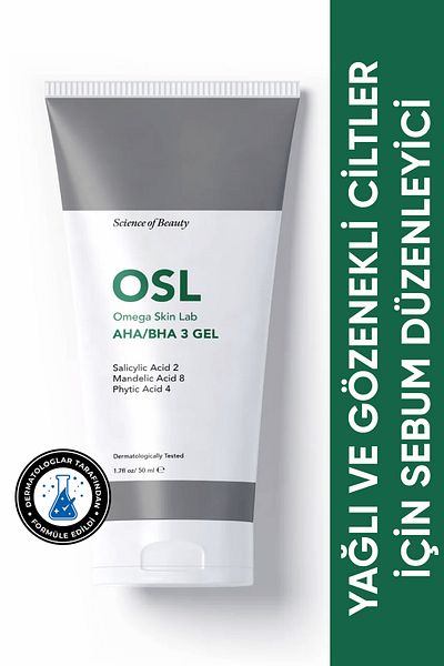 OSL Omega Skin Lab AHA/BHA 3 Gel 50ml - Talghaushalt regulierendes Gel