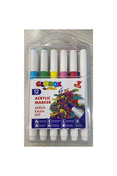 Globox 12 Color Acrylic Marker Pen Set