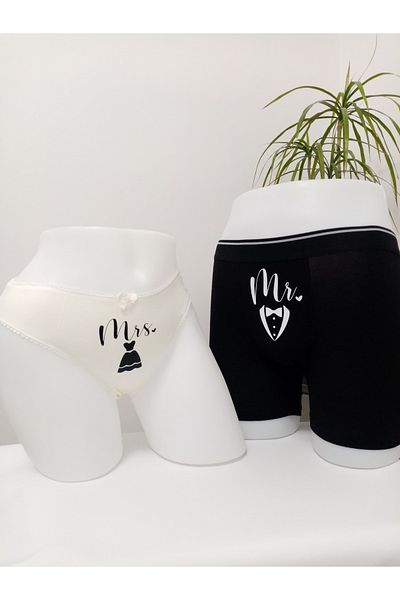 MODA Fun Printed Couple (Boxer-Briefs) Underwear for Husband, Lover Gift for Special Occasions
