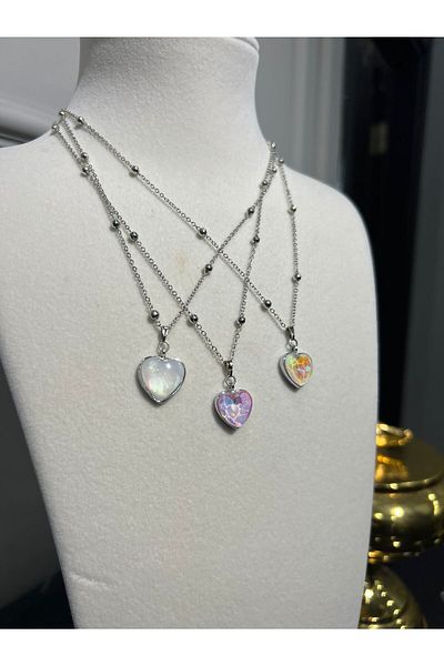 Store 3 Colored Steel Necklace