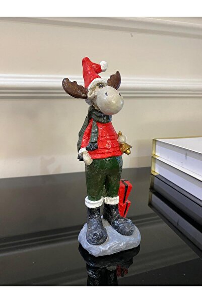 SZN DEKOR Dekoratif Geyik adam Heykeli,Dekoratif Biblo, Yılbaşı Hediyesi,