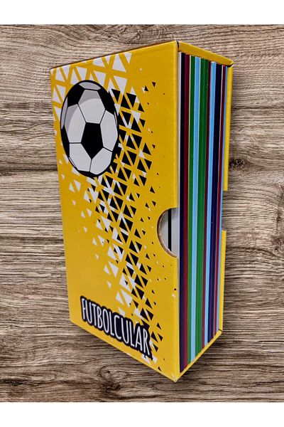Ceren Football Stars Note Notebook Set Set of 12 in Special Box 9X16 cm .48 Sheets Lined