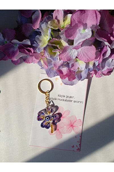 demirbasavm سلسلة مفاتيح إيبكسي مصنوعة يدويًا