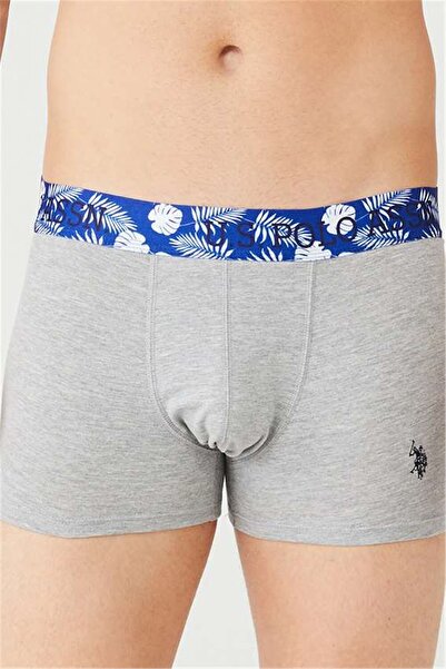 U.S. Polo Assn. U.S. Polo Assn. 80433 Чоловічі труси-боксер з 3-х частин з візерунком та сірим кольором