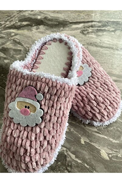 Pembe Portakal sevgililer gününe özel örgü ev terliği