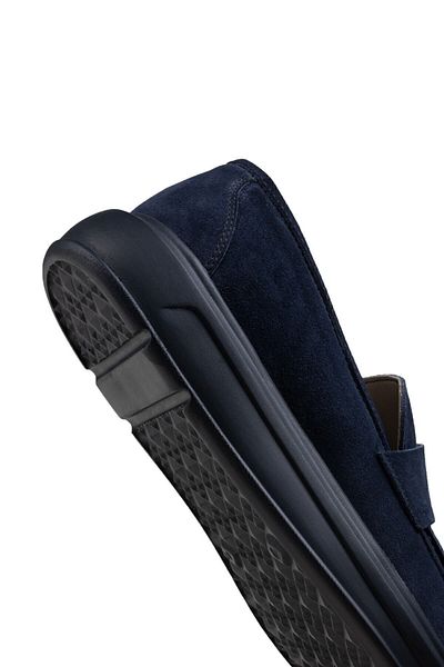 Deery Men's Suede Navy Blue Comfort Loafer