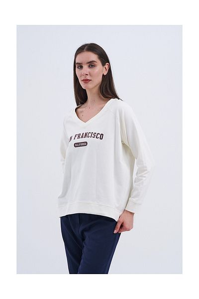 MODATALİKA Trend Women &Apos; S Sweatshirt with "San Francisco," Carry City Energy on You