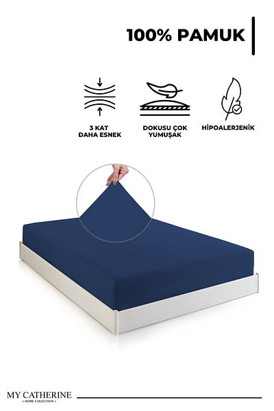 My Catherine 100% Cotton Combed Cotton Fabric - Single Double and Oversized Fitted Sheet