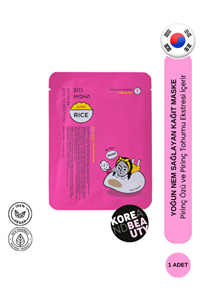 MIDHA Rice Milk Mask (KOREANDBEAUTY) Nutri Firming | Cilt Sıkılaştırıcı Pirin...