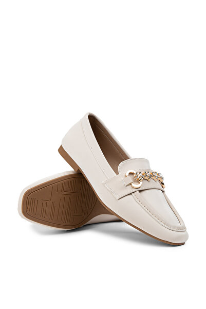 Deery Mocasin de damă bej - cu cataramă și elegant