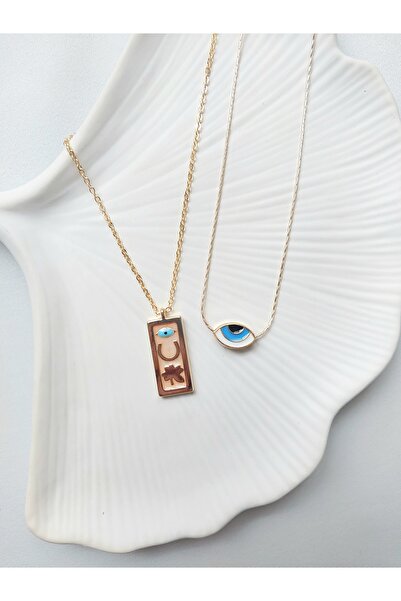 Alexis Carrel Göz, Nal, Yonca Detaylı Plaka Kolye Ve Göz Figürlü Set Kolye , ...