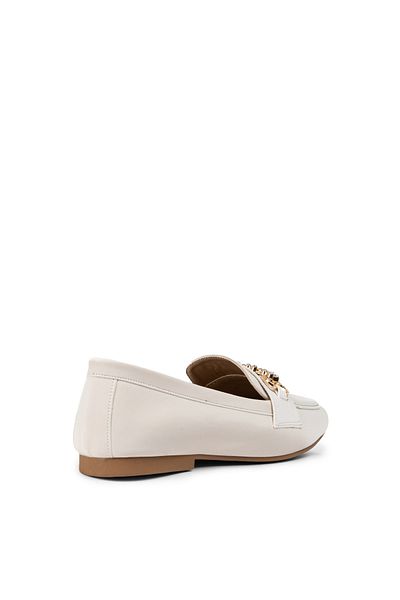 Deery Beige Women's Loafers - Buckle and Stylish