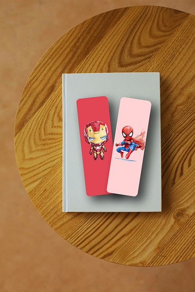 PESHLİSTORE Set de 2 suporturi metalice Cute Heroes (imprimate pe o singură față)