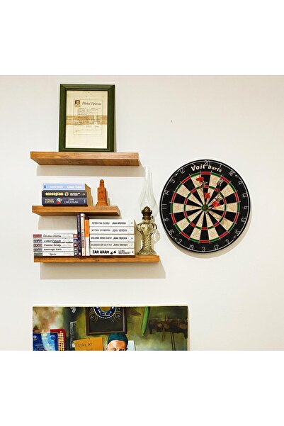 Çatı Home 30mm Kalın Uçan Raf 3'lü Paket Atlantik Çam 40-50-60 Cm