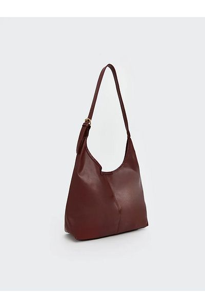 LC Waikiki ACCESORII LCW Geantă de umăr pentru femei cu aspect de piele roșie claret
