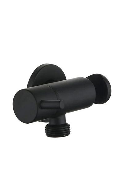 Fause Bidet Faucet with Water Outlet and Handheld Shower Hanger Black Kdc107-b