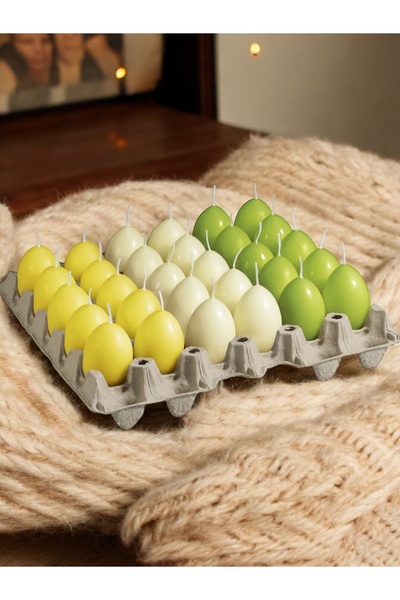 Yenigeldi 2 Adet Polonya Üretimi Paskalya Yumurtası Mum Kokusuz Dumansız