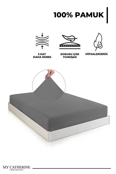 My Catherine 100% Cotton Combed Cotton Fabric - Single Double and Oversized Fitted Sheet