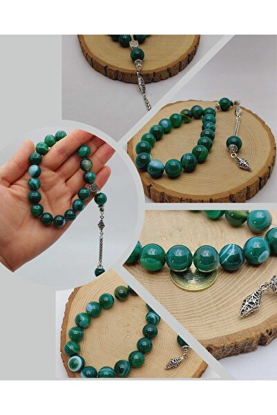 Yasamtohumu Piatră de agat 17 bucăți Efe Tesbih 14mm (54392)