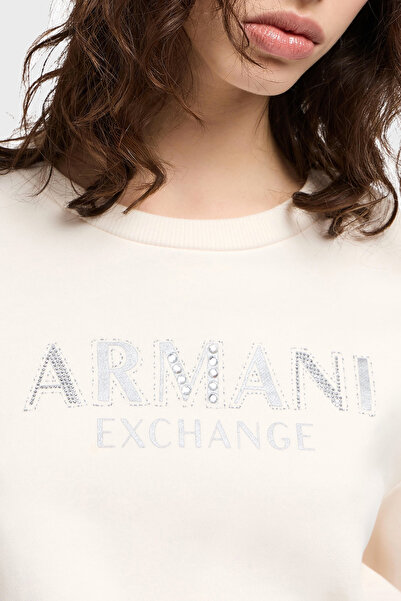 Armani Exchange Stoned Logo 100% Cotton Regular Fit Sweat Sweat Xw 000159   Af11851 U1003