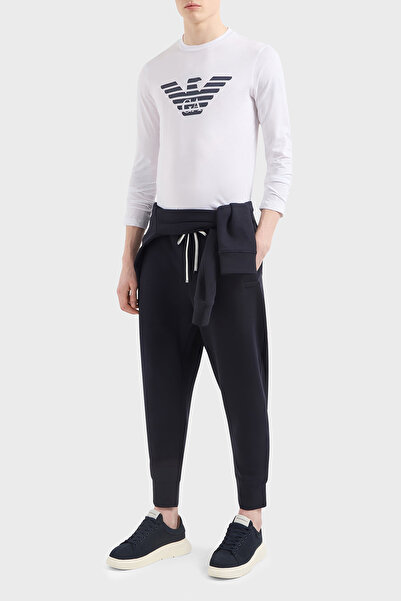 Emporio Armani Slim Fit Crew Neck T-Shirt - Μακρυμάνικο βαμβακερό ανδρικό μπλουζάκι με λογότυπο