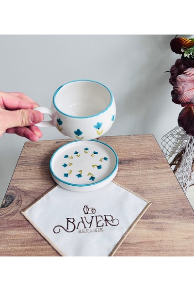 Bayerseramik Seramik El Yapımı Filtre/Nescafe Kahve Fincanı