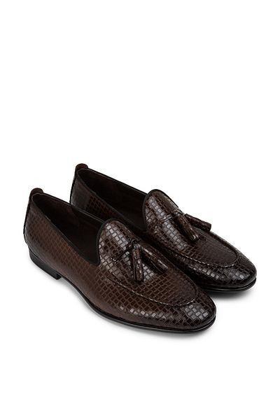 Deery Ανδρικό Loafer από γνήσιο δέρμα καφέ φούντα