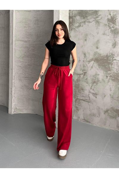 FERZOLAİO Sweatpants - Red - Waist Elastic