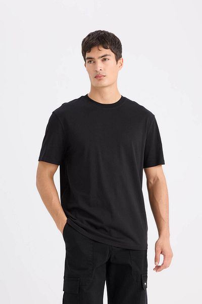 DeFacto Μαύρο ανδρικό T-Shirt V7699AZ/BK81