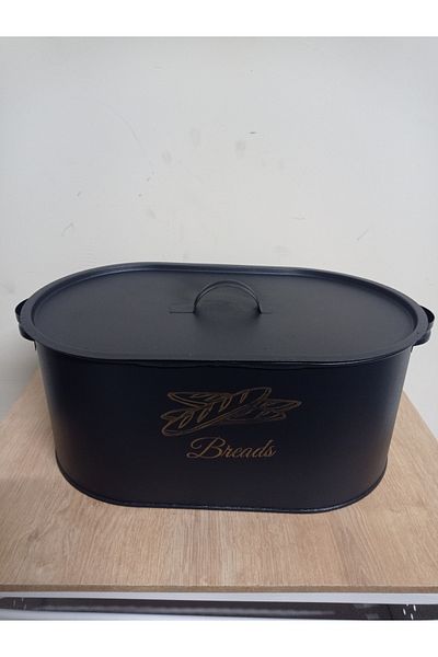 Home Black Merisa Bread Bowl - Luxury Metal Lid