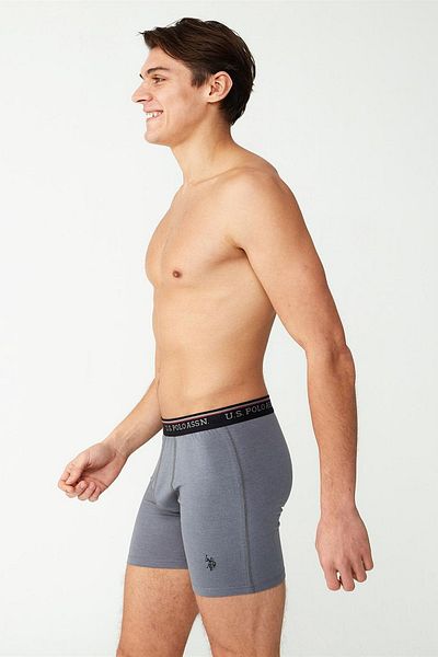 U.S. Polo Assn. Πόλο Ασν. 80482 Ανδρικό Modal Long Boxer - Ανθρακίτη