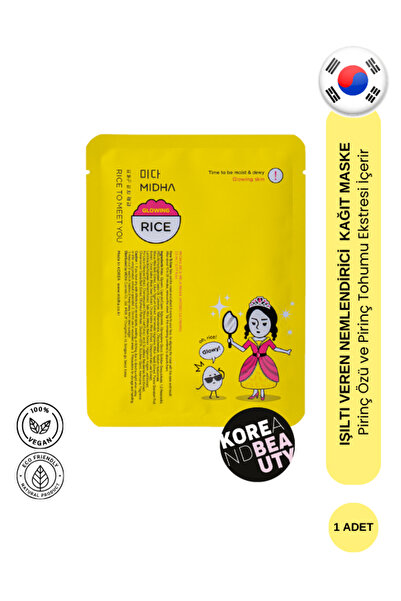 MIDHA Rice Milk Mask (KOREANDBEAUTY) Hydro Glowing | Aydınlatıcı Pirinç Özlü ...