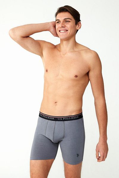 U.S. Polo Assn. Πόλο Ασν. 80482 Ανδρικό Modal Long Boxer - Ανθρακίτη