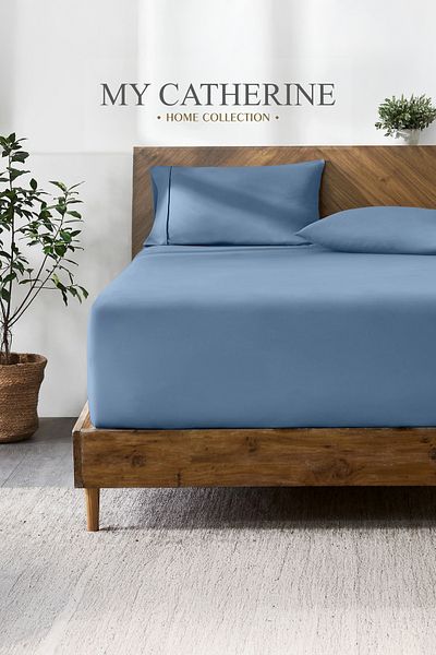 My Catherine 100% Cotton Combed Cotton Fabric - Single Double and Oversized Fitted Sheet