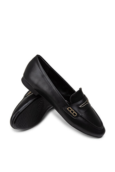 Deery Mocasini negri cu cataramă pentru femei