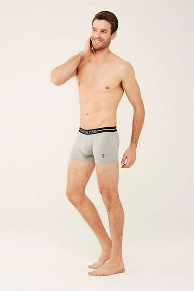 U.S. Polo Assn. Πόλο Ασν των ΗΠΑ. 80444 Ανδρικά 3 τεμάχια Boxers-γκρι&σκούρο μπλε&γκρι