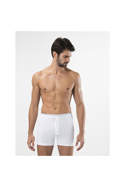 TÜREN 135 Lycra Button Boxer Double Pack-λευκό