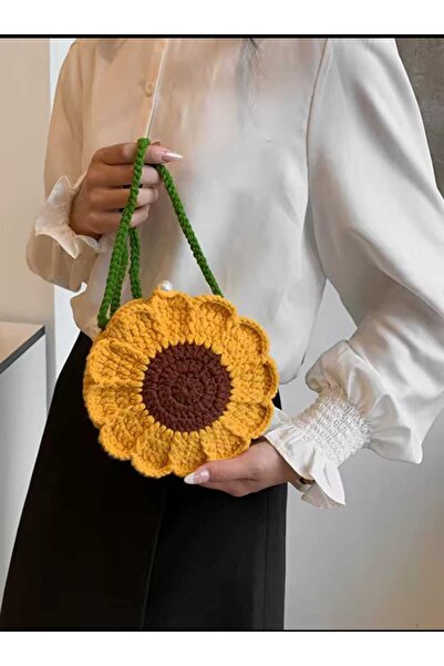Kadın Girişimciler Atölyesi Geantă de mână tricotată manuală model Papatya - ...
