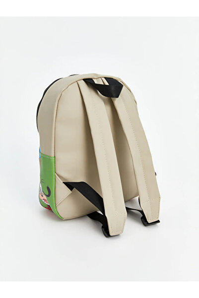 LC Waikiki LCW ACCESSORIES Bej Mickey Mouse Baskılı Erkek Çocuk Okul Çantası T T