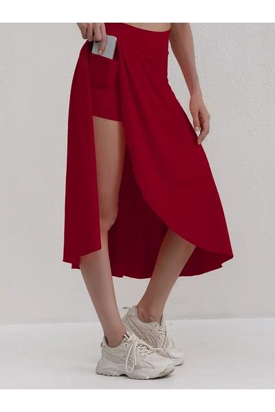 COTTONLAB Women's Sandy Skirt with Pocket Detail Leggings
