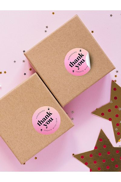 sticker Thank You Sticker 100Pcs / 3 X 3 cm Adhesive Thank You Product Packaging
