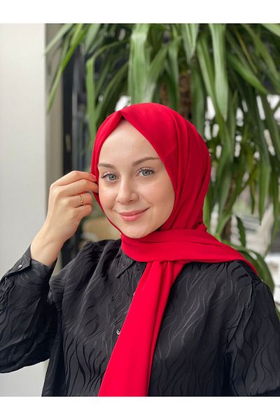 Sima Red Sima Medina Silk Shawl