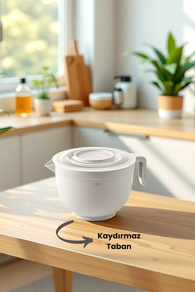 Melkan Home Mixing Bowl & Mixer Bowl Mixer Bowl with Lid 3 Liter Whisking Bowl Cream