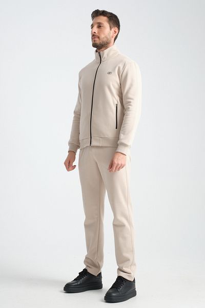 Shooter Beige Winter Men's Tracksuit Set Thermosoft Technology Lamb Look Regular Fit Inside