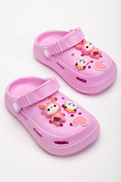 PLN SHOES Children's Slippers Sabo with 3D Emoji Detail - Comfortable Sole and High Scale