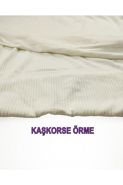 Kumaş Parça Πλεκτό με Αναφορά Χρώματος Εκρού Κρέμα (Πλάτος 100 cm x Μήκος 160 cm)