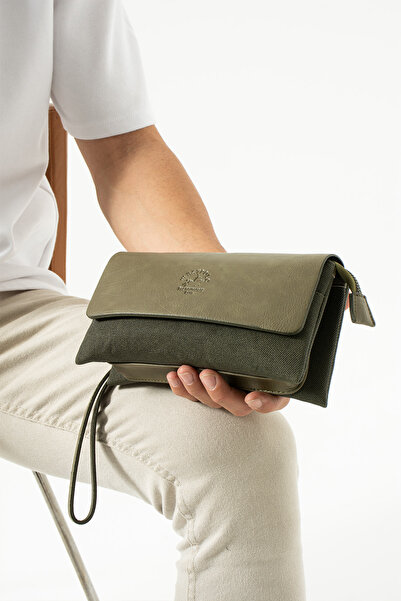 BYCRAFT kapak kısmı hakiki deri diğer kısımlar 1 sınıf canvas kumaş bay el po...