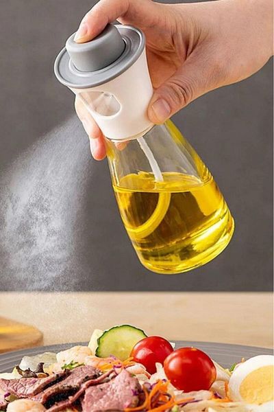 jetfast 220 ml Multi-Purpose Glass Bottle with Spray Vinegar Oil Pot