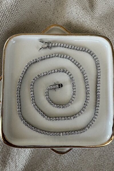 AURA ATELIER Döküm Su Yolu Kolye 2mm 40cm Şık