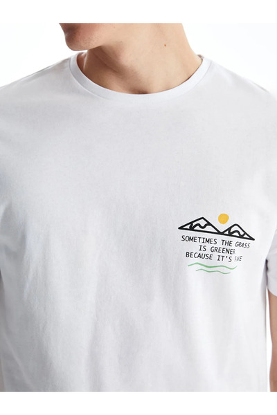 LC Waikiki Σετ ανδρικές πιτζάμες LCW ECO White Standard Fit